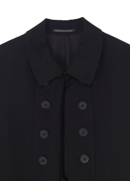 WOOL GABARDINE NAPOLEON LONG JACKET