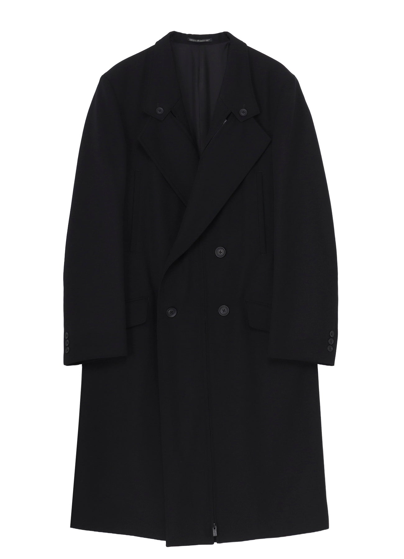 ARMY GABARDINE ZIPPER LONG JACKET