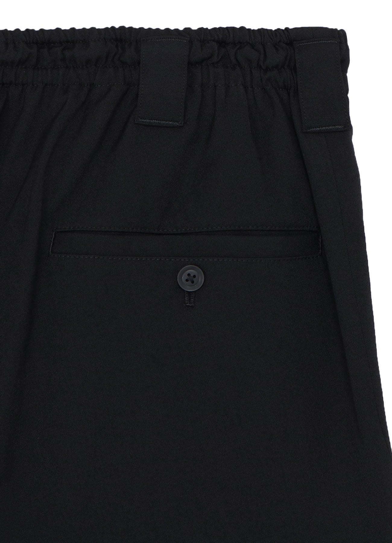 WOOL GABARDINE BALL FASTENER PANTS