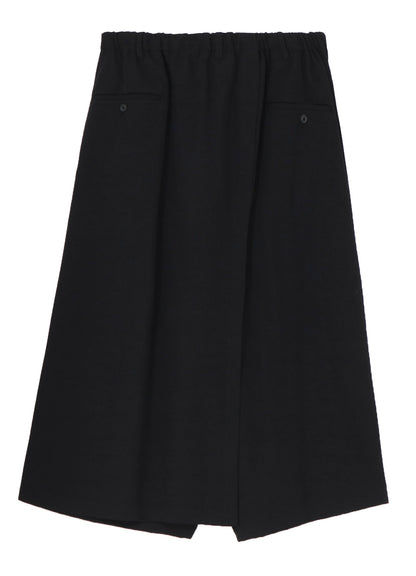 WOOL GABARDINE WRAP PANTS