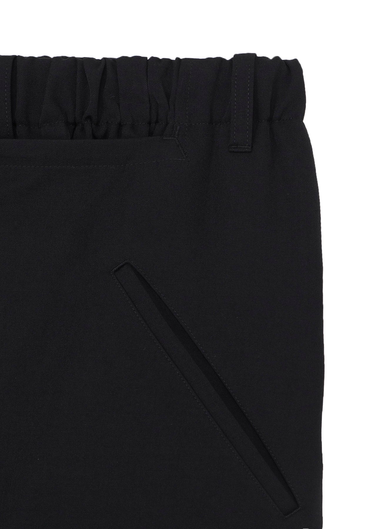 WOOL GABARDINE WRAP PANTS