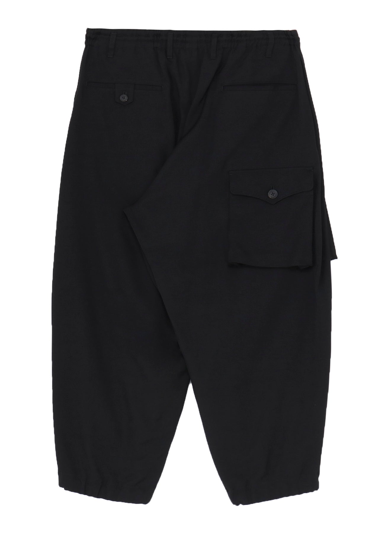 WOOL GABARDINE SIDE TUCK POCKET PANTS