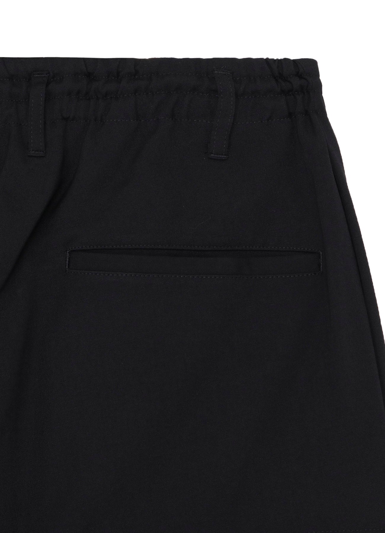 WOOL GABARDINE SIDE TUCK POCKET PANTS