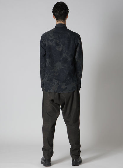 COTTON LINEN SHEETING LIGHT BLOUSE WITH CHEST TAB