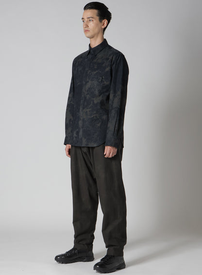 COTTON LINEN SHEETING LIGHT BLOUSE WITH CHEST TAB