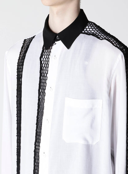 CELLULOSE LAWN BLACK MESH BLOUSE BLOUSE