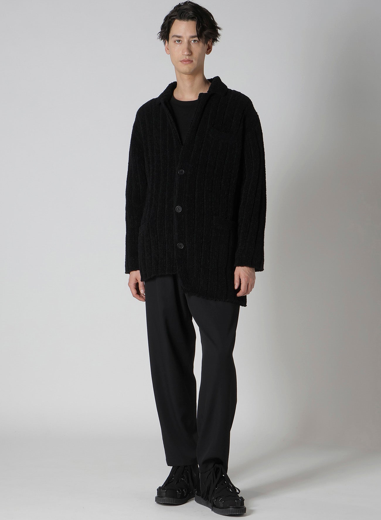 3G4 RIB 3BUTTON DRIVERS KNIT CARDIGAN