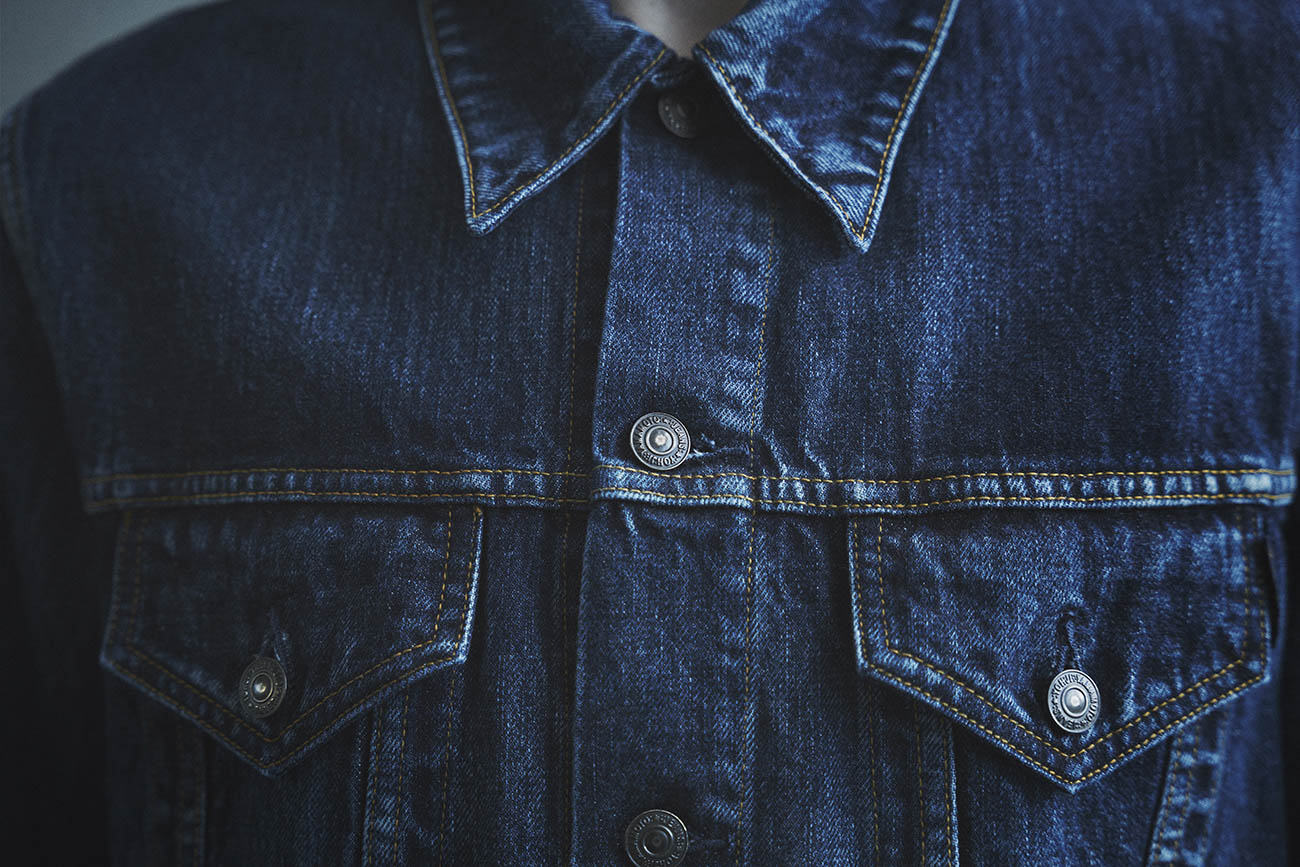 SP 14OZ MW DENIM BUTTON-DOWN JACKET