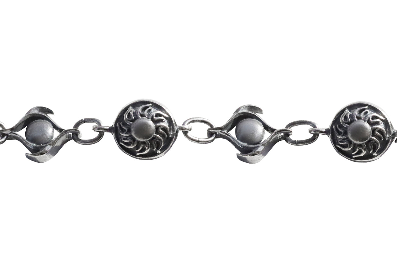 TIN ALLOY BKRHOD SUN CHAIN/SILVER