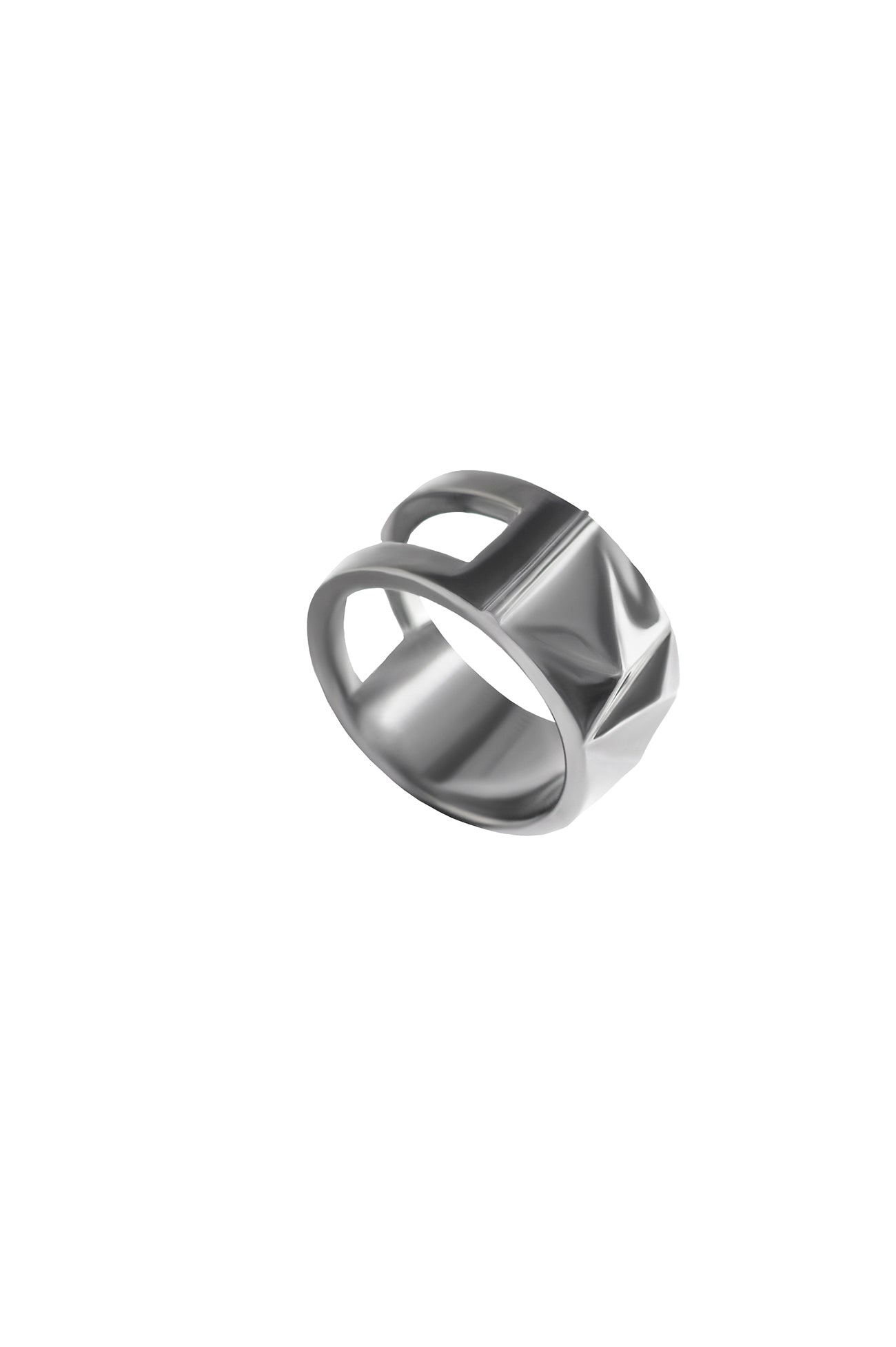 SV925/BKRHO BUMPY RING/SILVER