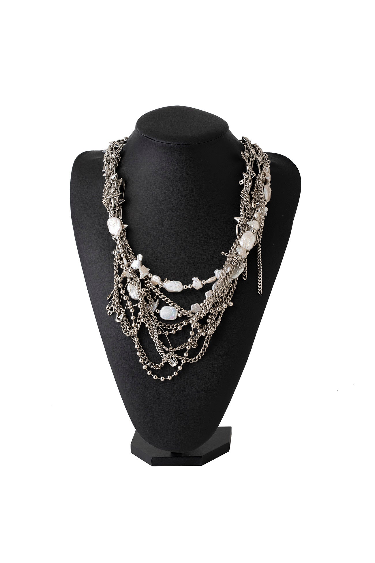 BR/PEA/SILVERVNI PEARL NECKLACE