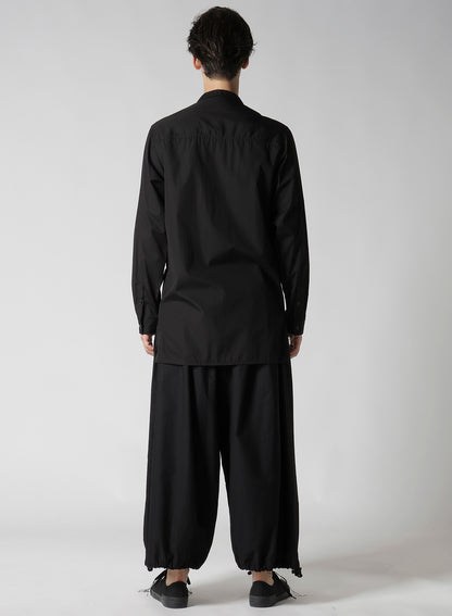 CHAIN STITCH BROAD OPEN COLLAR BLOUSE
