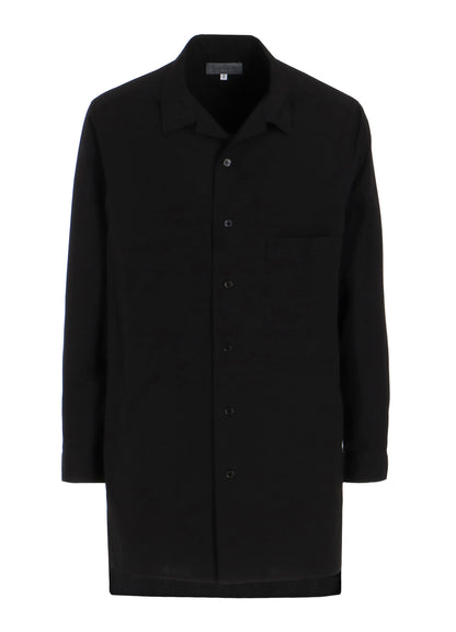 CHAIN STITCH BROAD OPEN COLLAR BLOUSE