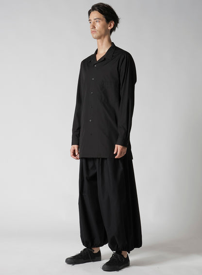 CHAIN STITCH BROAD OPEN COLLAR BLOUSE