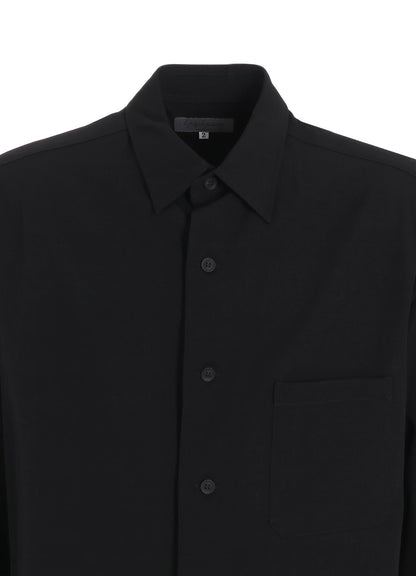 WOOL GABARDINE BASIC BIG BLOUSE