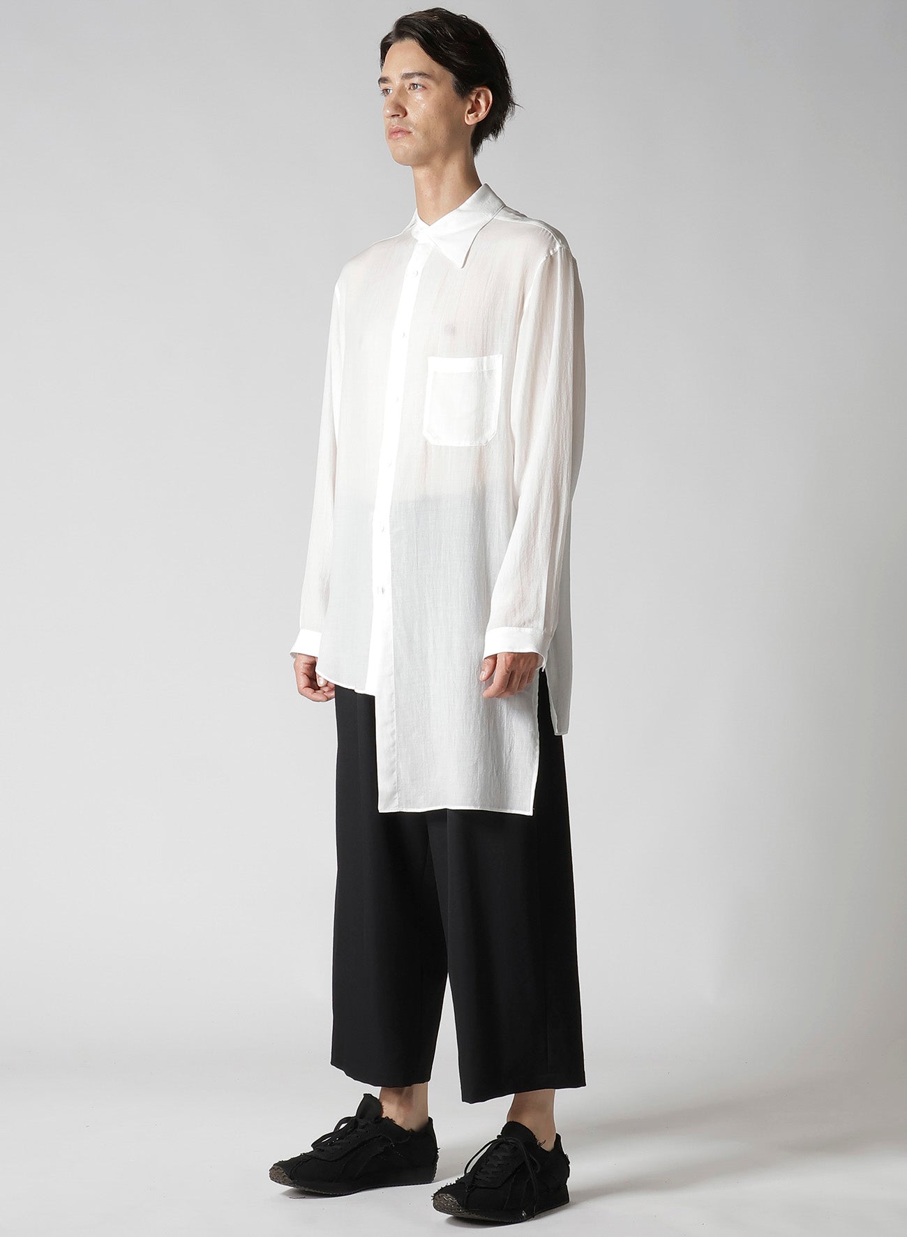 60 CELLULOSE LOAN UNBALANCED COLLAR BLOUSE