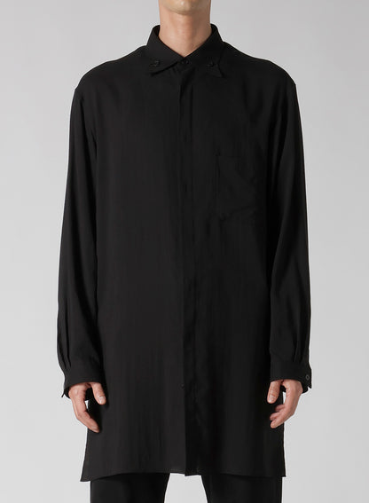 CELLULOSE LAWN BK LOOP BD PLACKET SHIRT