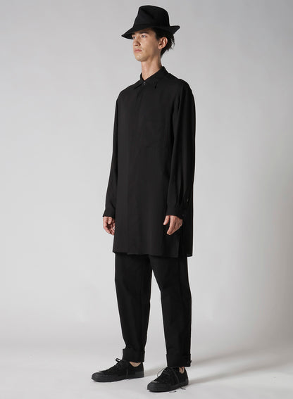 CELLULOSE LAWN BK LOOP BD PLACKET SHIRT