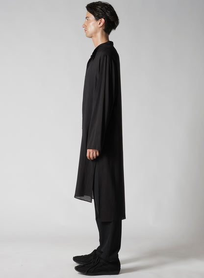 80 MODAL LOAN STAND COLLAR LONG BLOUSE