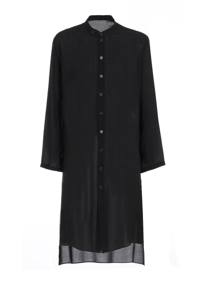 80 MODAL LOAN STAND COLLAR LONG BLOUSE