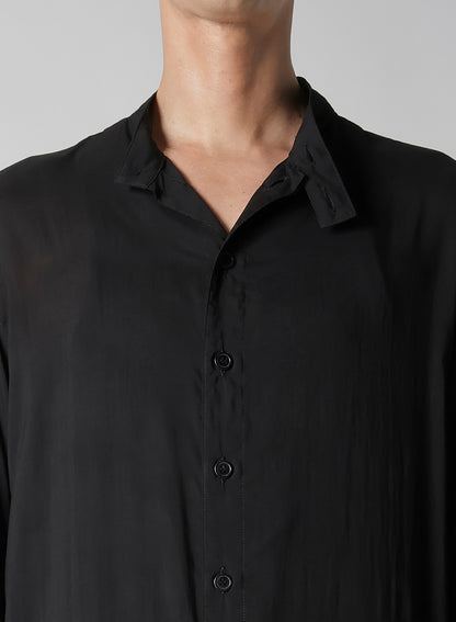 80 MODAL LOAN STAND COLLAR LONG BLOUSE