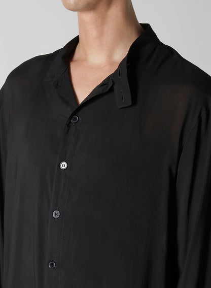 80 MODAL LOAN STAND COLLAR LONG BLOUSE
