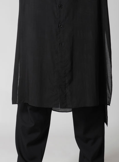 80 MODAL LOAN STAND COLLAR LONG BLOUSE