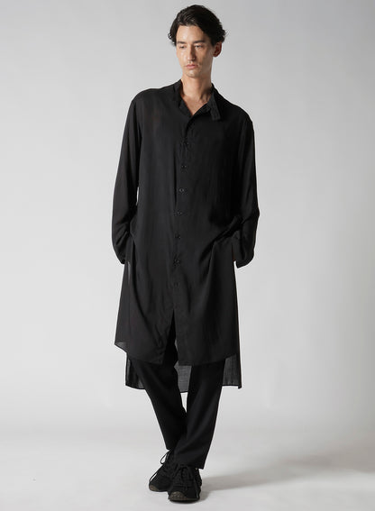 80 MODAL LOAN STAND COLLAR LONG BLOUSE