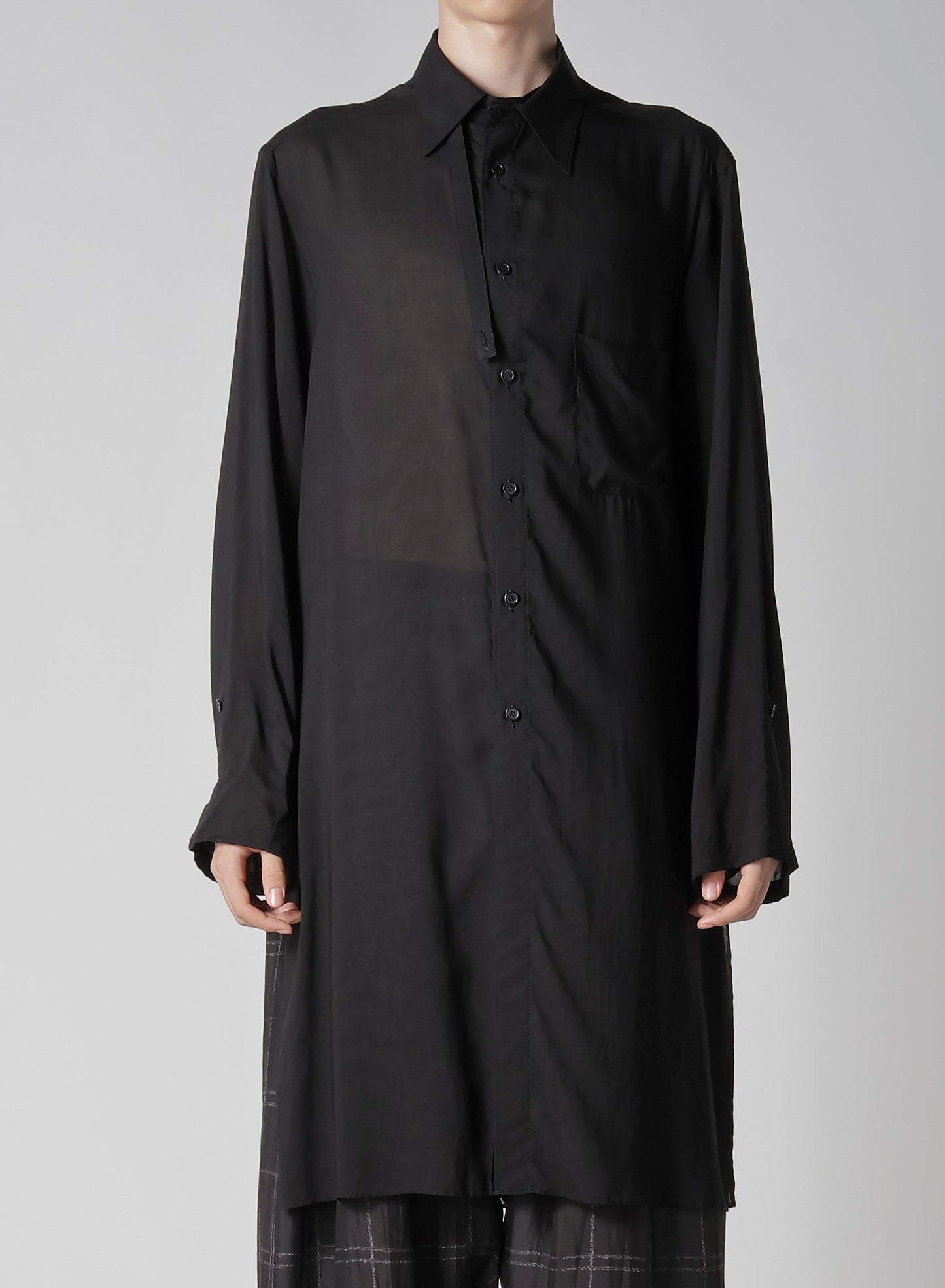 80 MODAL LOAN ASYMMETRY COLLAR BLOUSE