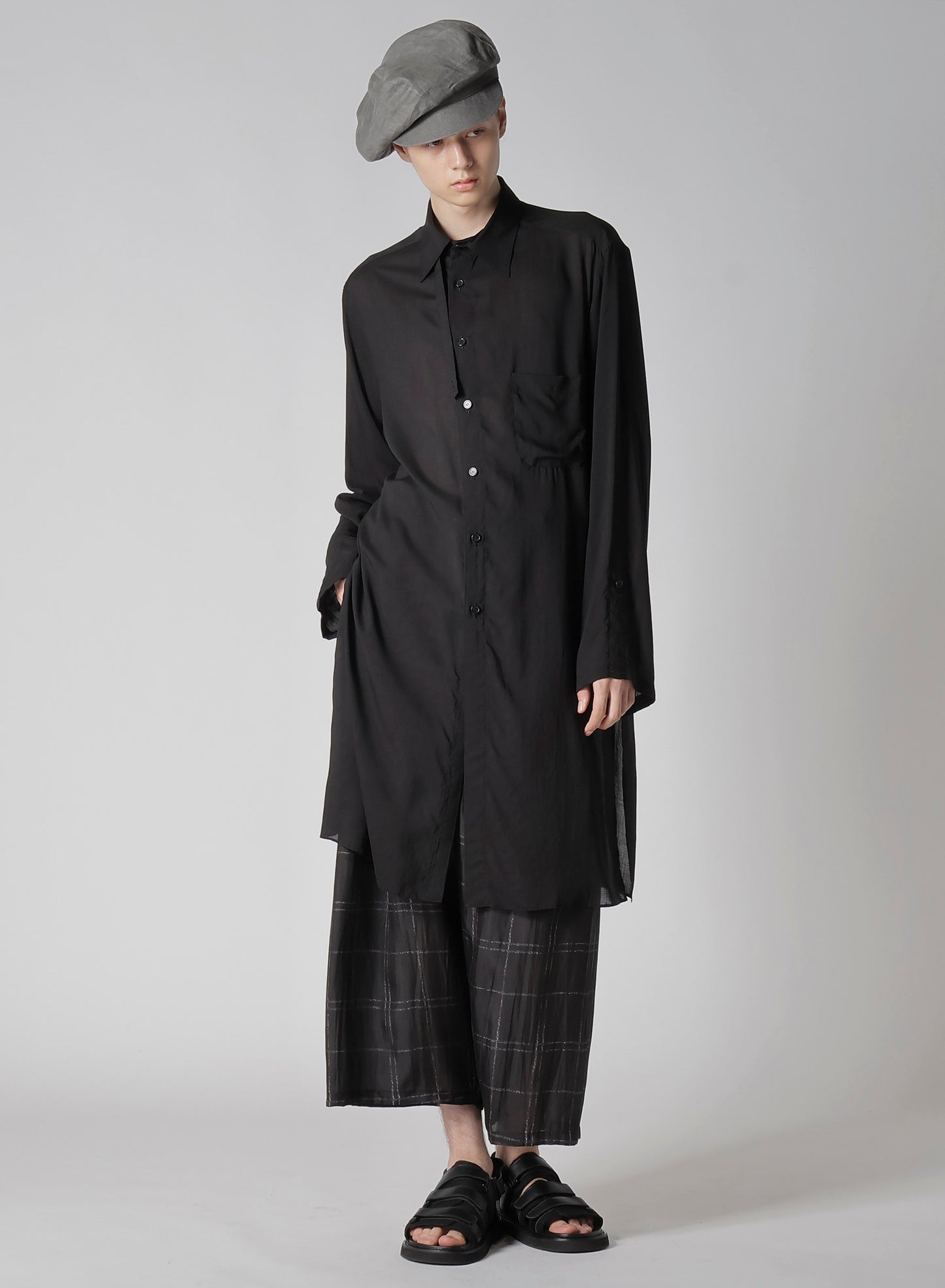 80 MODAL LOAN ASYMMETRY COLLAR BLOUSE