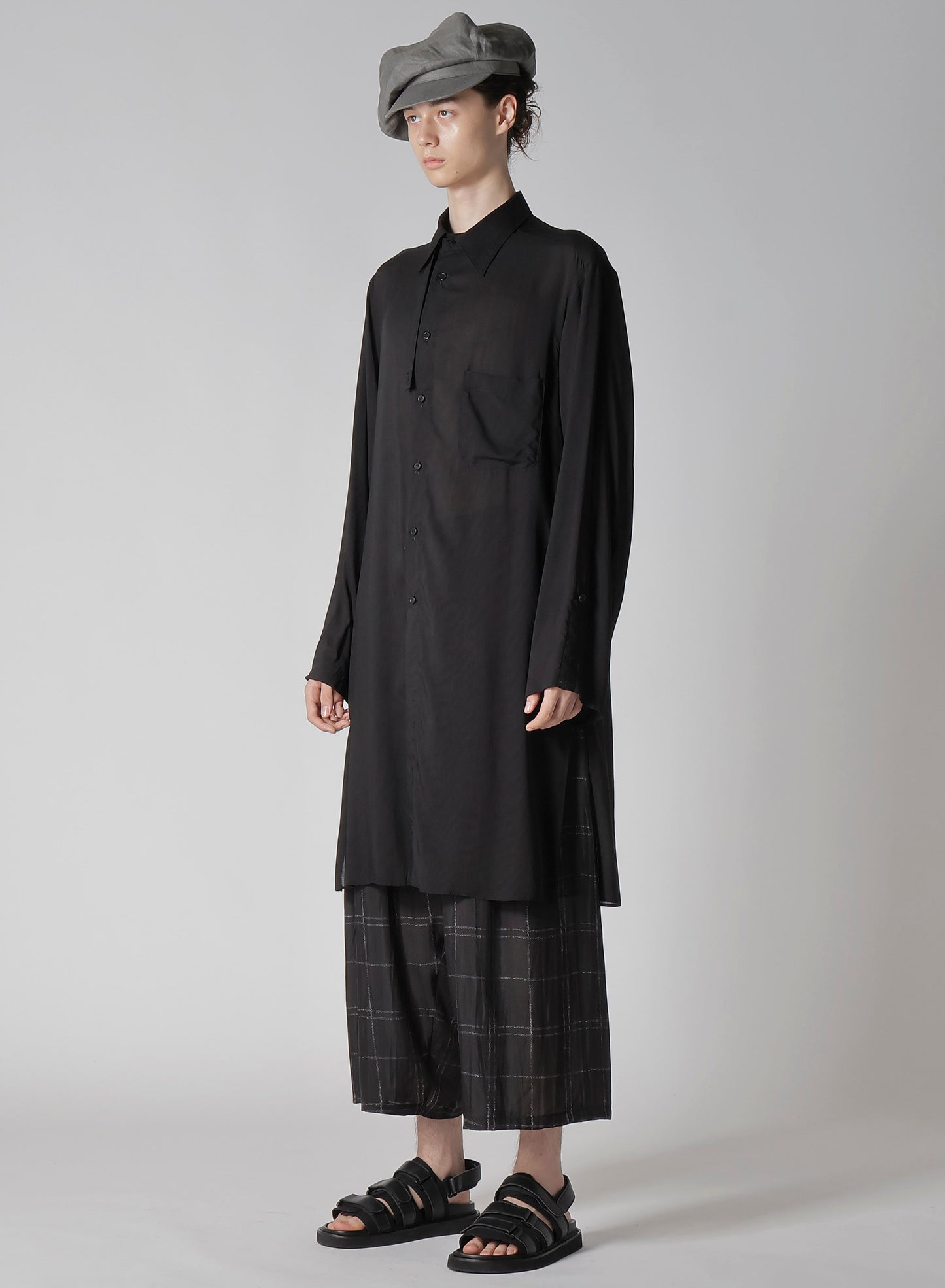 80 MODAL LOAN ASYMMETRY COLLAR BLOUSE