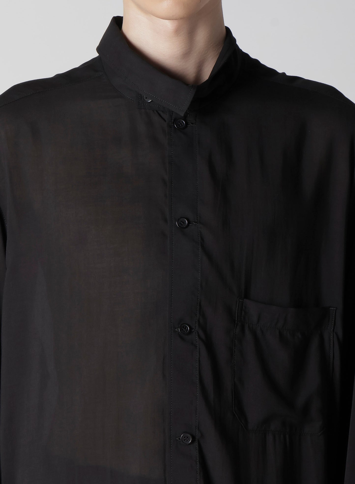 80 MODAL LOAN ASYMMETRY STAND BLOUSE