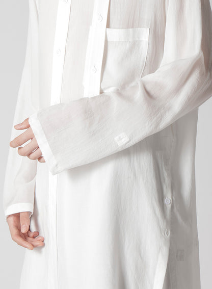 60 CELLULOSE LOAN DOUBLE LAYER TAB COLLAR BLOUSE