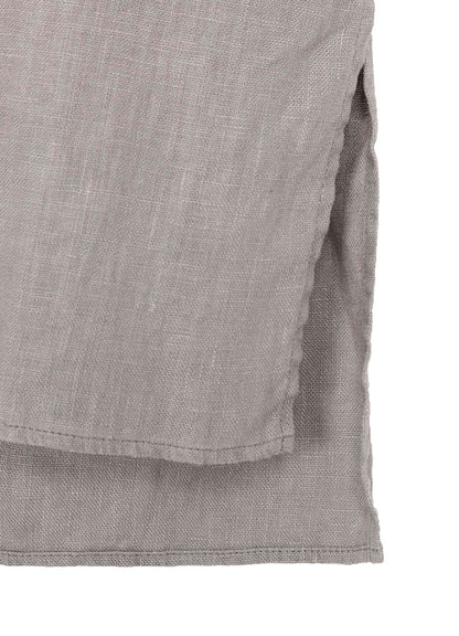 GARMENT DYE FLAX NOTCHED BLOUSE
