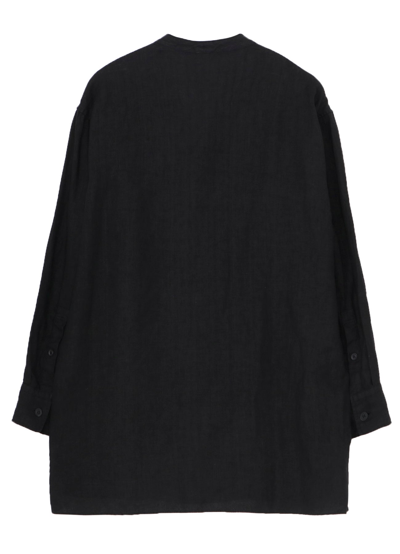 GARMENT DYE FLAX NOTCHED BLOUSE