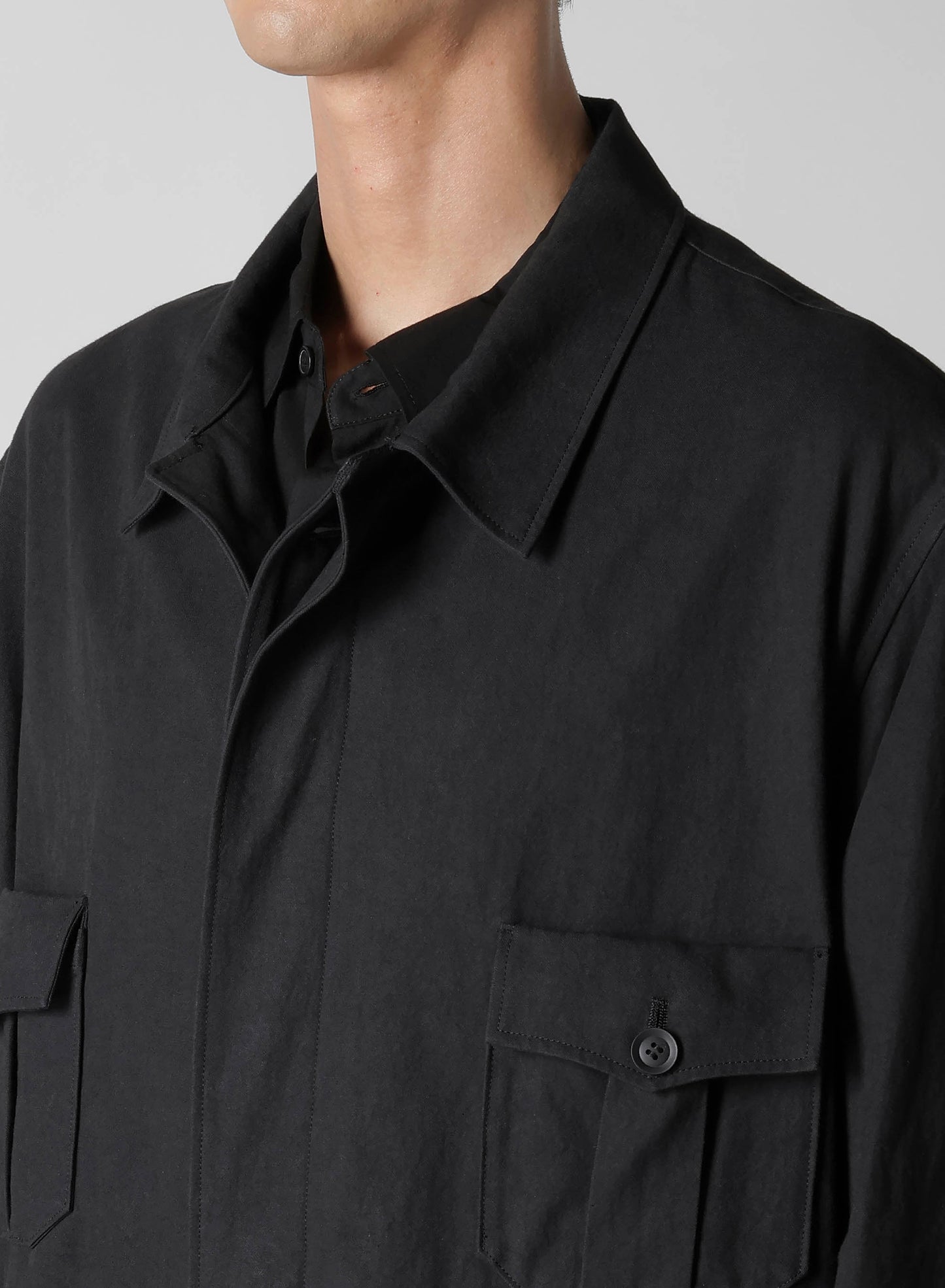 C/ZAZA CLOTH DOUBLE PLACKET JUMPSUIT