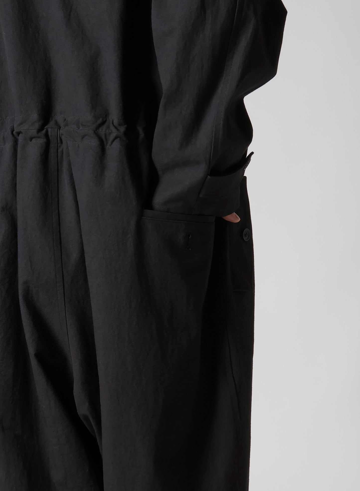C/ZAZA CLOTH DOUBLE PLACKET JUMPSUIT