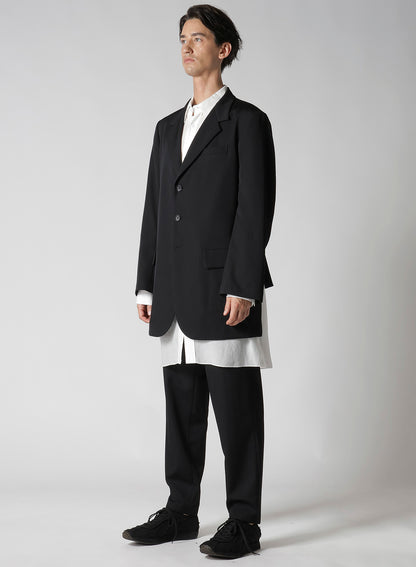 WOOL GABARDINE BACK OPENING JACKET