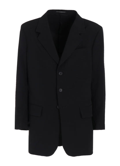 WOOL GABARDINE BACK OPENING JACKET