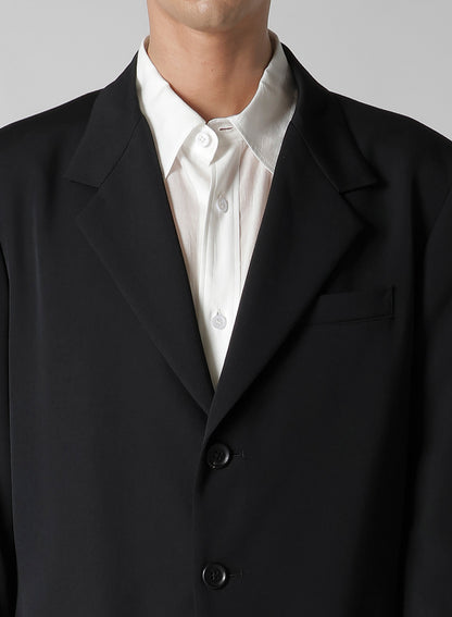 WOOL GABARDINE BACK OPENING JACKET