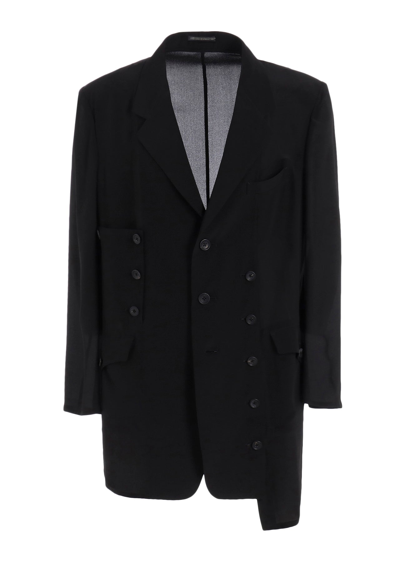 12M SILK DECINE ASYMMETRY BUTTON DETAIL JACKET