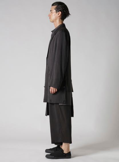 CELLULOSE OZONE HEM BUTTON DETAIL JACKET