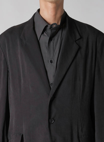 CELLULOSE OZONE HEM BUTTON DETAIL JACKET