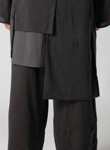 CELLULOSE OZONE HEM BUTTON DETAIL JACKET