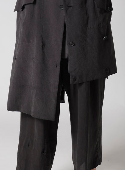CELLULOSE OZONE HEM BUTTON DETAIL JACKET