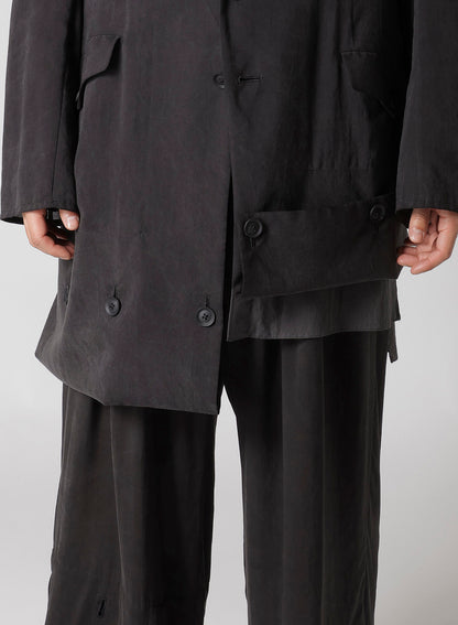 CELLULOSE OZONE HEM BUTTON DETAIL JACKET