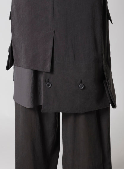 CELLULOSE OZONE HEM BUTTON DETAIL JACKET
