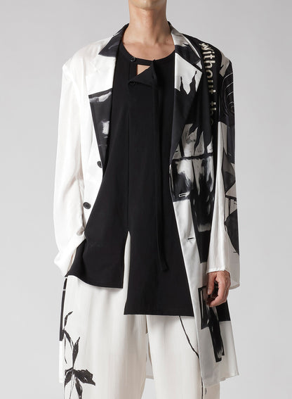 SUN MOTIF PRINTED ZIPPER JACKET
