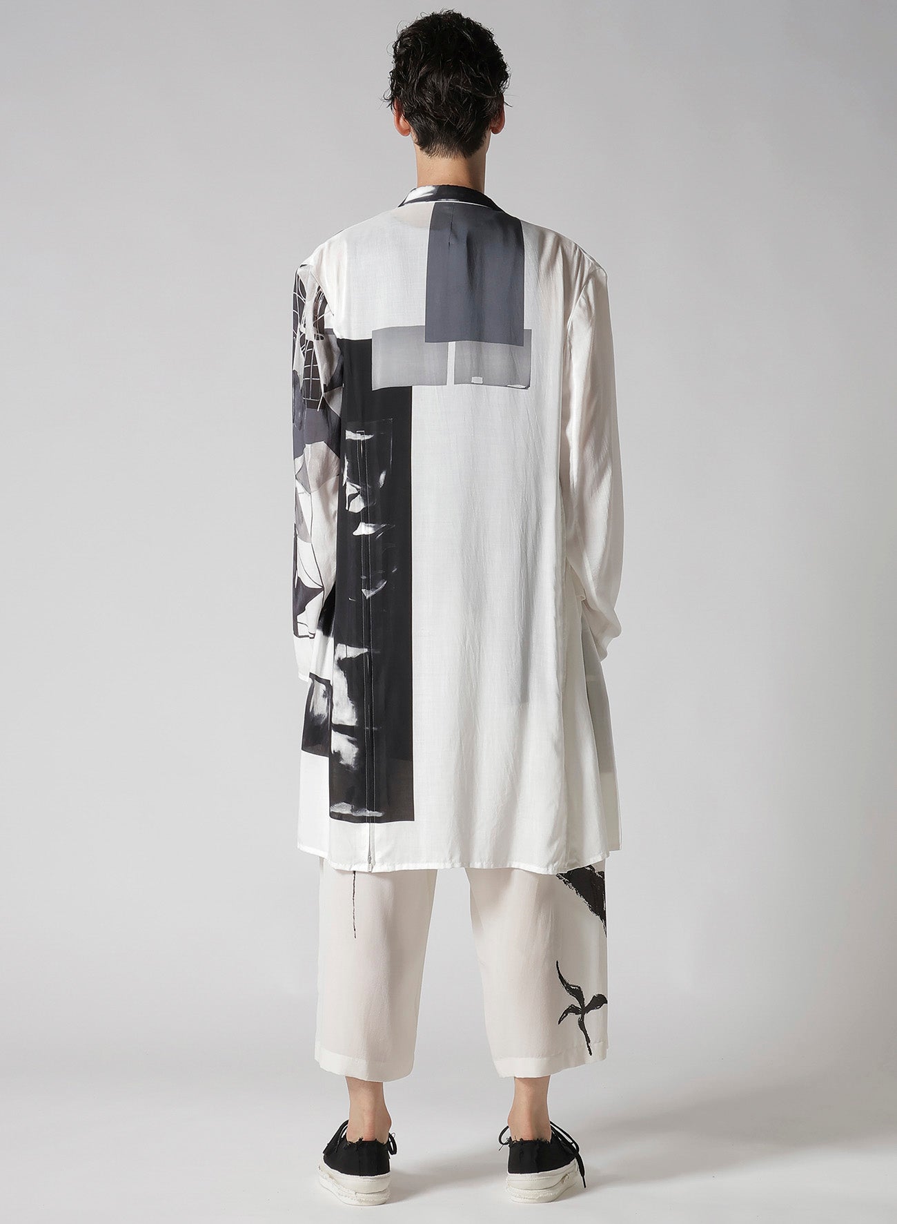 SUN MOTIF PRINTED ZIPPER JACKET