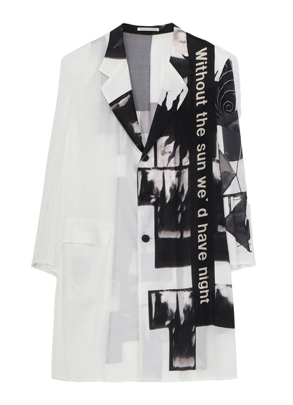 SUN MOTIF PRINTED ZIPPER JACKET